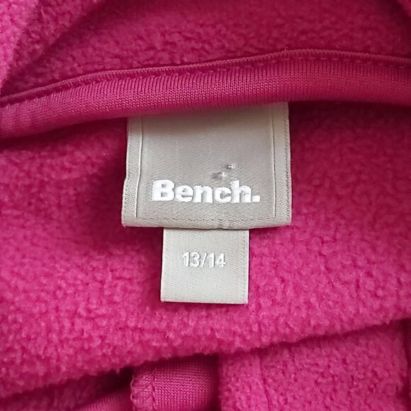 Burgundy Bench 100% Polyester Fleece Jacket for Girls - Size 13/14 - Picture 5 of 5